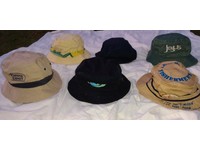 bucket hat with fishing lures